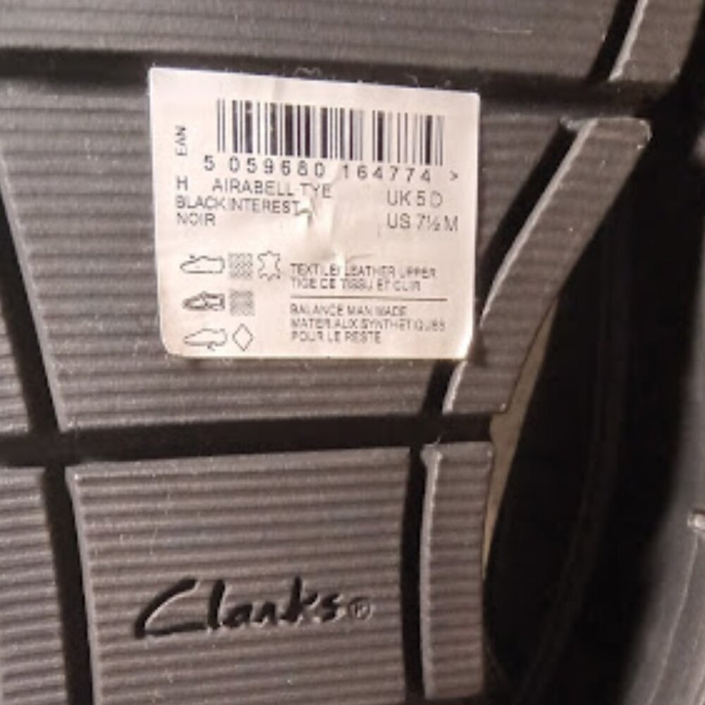 Clarks Collection Women 7.5 Plaid Fabric Oxford Wedge Platform Loafer Black NWT - Picture 10 of 10